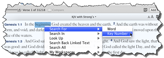 Searching for a word with a specific Key Number