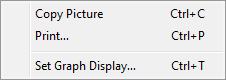 Shortcut menu for Image tabs (Graphs, Picture, Diagram)