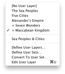 User Layer Pop-up Menu