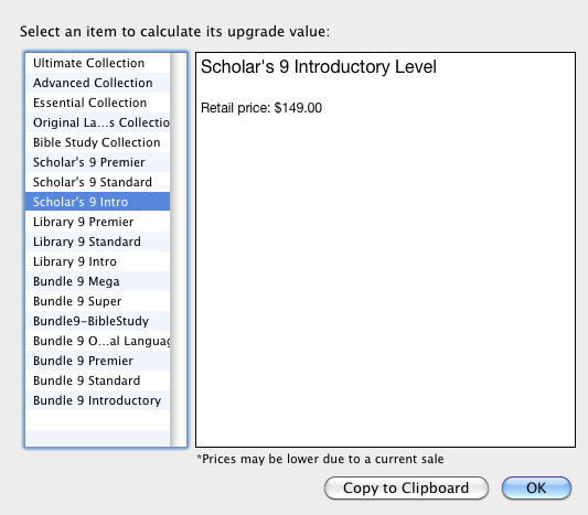 Upgrade Calculator: You have all modules in this collection