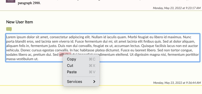 ight-click basic menu is available