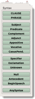 Syntax items on the Greek and Hebrew Construct palette