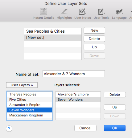 Defiine User Layer Set